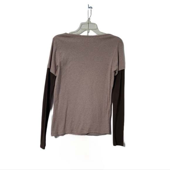 Green 3, LLC Women's Size M Long Sleeve Pullover t-shirt Peace Brown - Picture 2 of 4